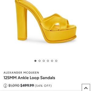 Alexander McQueen Bold Yellow Platform Sandals